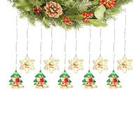 Générique Guirlande Lumineuse De Noël pour - Décoration De LED À Piles avec Fonction Minuterie Et Ventouse, Fixation Flexible pour Rideau De Ou Mur, Éclairage D'ambiance pour Noël Et Gag