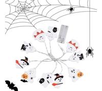 Générique Guirlande Lumineuse Halloween Guirlande LED Fantômes Imperméable | Décoration Murale Patio Extérieur pour Porche, Porte d'entrée, Cour, Patio, Chemin, , Paysage, Extérieur, Maison,