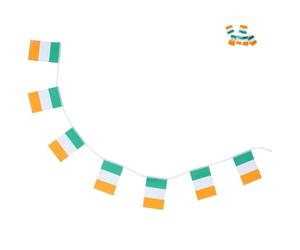 Générique Guirlande Résistants Irlandais Fanions Polyester Drapeaux de Décoloration, Décoration Simple et Colorée Fête Saint-patrick pour Intérieur