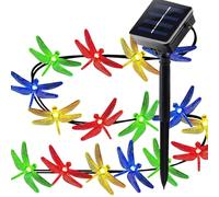 Générique Guirlande Solaire - Fonctionnant à l'Énergie Solaire pour Extérieur,Décoratives Libellules Allumage Automatique Crépuscule/Aube pour Patio Pergola Arbre Clôture Jardin