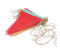 Générique Guirlande Triangulaire en Tissu Réutilisable 30 Fanions Colorés pour Décoration Chic de Mariage et Fêtes le Jardin, Facile à Utiliser