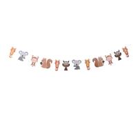 Générique Guirlandes de Fête en Papier Thème Forêt Animaux Forêt pour Anniversaire Garçon et Filles, Facile à Utiliser Ranger, Décoration pour Shower