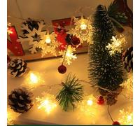 Générique Guirlandes Lumineuses De Noël - Lumières De Noël En Forme De En ABS | Guirlande De Pommes De Pin Flocon De Neige De 2 Mètres | Créer Une Ambiance Chaleureuse Pour La Décoration Saisonnièr