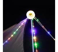 Générique Guirlandes Lumineuses pour Camping,Lampe Guirlande LED Rechargeable - Luminaire À Dos USB Pour Randonnée - Pour Extérieur, Terrasse, Camping, Jardin, Fête, Balcon, Clôture, Voyage,