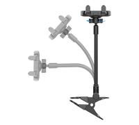 Générique Guitar Headphone Holder, Mobile Bracket, 5.1x2.75 inches, Multifunctional Smartphone Stand, Secure Adjustable Clip, Guitar Phone Holder for Bass, Ukulele and Music Stands (Dark)