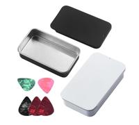 Générique Guitar Pick Box - Metal Storage Case Set | 2-Piece | Compact Portable Organizer Design, Secure Pick Storage Solution, Durable Metal Construction, for Home Studio Gig Bag Concert
