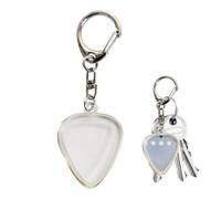 Générique Guitar Pick Case - Transparent Portable Plectrums Storage Keyring