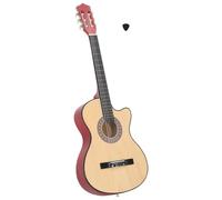 Générique Guitare Acoustique pan coupé Western avec 6 Cordes 38" Tilleul,Arts & Loisirs, Loisirs & Arts créatifs, Instruments de Musique, Instruments à Cordes, Guitares, Marron Clair (Poids 2.3KG)
