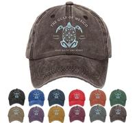 Générique Gulf of Mexico Hat Sea Turtle Hat, Gulf of Mexico 1550 Baseball Cap Men Women Cap Unisex (Dark Brown)