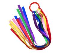 Générique Gymnastics Ribbon - Rainbow Dance Streamer Wristband | Twirling Rhythmic Wand Lightweight Performance Dance Prop for Stage Talent, Show, Outdoor Play, Satin Ribbon Stick Set
