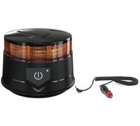 Générique Gyrophare LED Autonome Ambre Orange R65 IP67 E9 Rotatif 7 Modes Flash Base Magnétique et Ventouse Avec Batterie Rechargeable Lithium Connexion De Charge Prise Allume-cigare