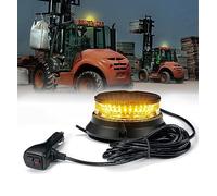 Générique Gyrophare Magnetique Orange LED 17 Fonctions E Marque E9 IP67 Orange 12/24V 3 Meters Câble pour Chariot Élévateur de Véhicule Tracteur Golf UTV