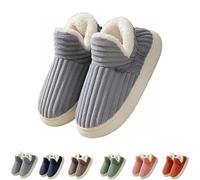 Générique Hadanceo Sunshine Cloud Slippers, Hadanceo Thickened Plush Slipper, Pluffibrand Slippers for Women Mens (Gray,9-10 Women/8-8.5 Men)