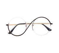 Générique Half-Frame Blue Light Glasses, Anti Computer Blue Lights Eyewear, 5.51x2.17x1.77 Inches Fashionable Everyday Eyeglass for Reading Working TV Driving Travel and Eye Protection