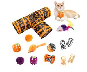 Générique Halloween 3 Way Channel Tunnel - Bell Ball Cat Toy Set
