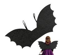 Générique Halloween Bat Wings For Kids - Black Elastic Strap Cosplay Props | Elastic Strap Black Bat Wings, Vampire Cosplay Costume Props For Halloween Holiday Carnival Party Masquerade