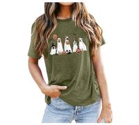 Générique Halloween Blouse Coton Enfant T-Shirt pour Femmes, Amoureux des Chiens, Halloween, Chiot Tee Shirt M Ms Homme(armée Verte,XL)