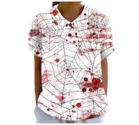 Générique Halloween Blouse Petite Enfance T-Shirt à décontracté imprimé sur Le thème d pour Femmes T Shirt(Rose Vif,S)