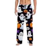 Générique Halloween Bonnet Rigolo Homme Pantalon décontracté pour Homme, d avec Cordon de Serrage et Poches, Coupe décontractée Confortable, Tissu Doux Jogging Effilé(Le Noir,L)
