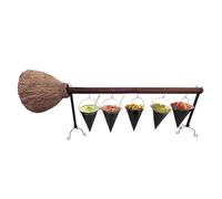 Générique Halloween Broomstick Snack Bowl Stand - Halloween Pumpkin Decorations | Halloween Decorations Party Accessories For Party | Dessert Snack Storage, Halloween Family Party Shelf