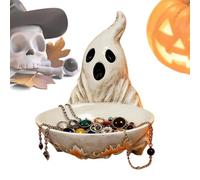 Générique Halloween Candy Bowl - Resin Ghost Bowls Decorative Candy Holders