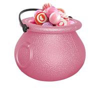 Générique Halloween Candy Bucket, Reusable Trick Or Treat Pot, Decorative Pumpkin Container Prop for Indoor Outdoor Halloween Events Party Decor, Kids Adults, 2.76x1.97x2.09 inches