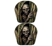 Générique Halloween Car Headrest Covers - Horror Polyester Seat Decor 2Pcs