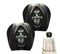 Générique Halloween Car Seat Covers - Skull | 2Pcs Spooky Protector Decor