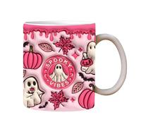 Générique Halloween Ceramic Coffee Mug - Decorative Ghost Mu.g, Hallowe.en-Themed C.offee | Ceramic Tea Mug, Stylish Coffee For Home, Or Halloween Party