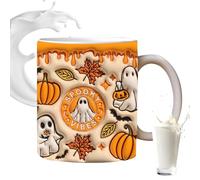 Générique Halloween Ceramic Coffee Mug - Decorative Ghost Mu.g, Hallowe.en-Themed C.offee | Ceramic Tea Mug, Stylish Coffee For Home, Or Halloween Party