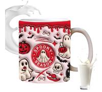 Générique Halloween Ceramic Coffee Mug - Decorative Ghost Mu.g, Hallowe.en-Themed C.offee | Ceramic Tea Mug, Stylish Coffee For Home, Or Halloween Party