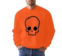 Générique Halloween Chasse Portefeuille Pull à Capuche Manches Longues et imprimé 3D pour Homme Femme, Mode décontractée Vert(Orange,S)