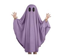 Générique Halloween Chemises Blanches Manches Longues pour Filles Boutonnées Robe Fantaisie d garçons et Filles, Cape à Capuche Enfants Chandails en Liquidation Grande Taille(Violet,7 Ans)