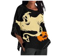 Générique Halloween Chemises Boutonnées Surdimensionnées pour Femmes Taille Plus T-Shirt Ample imprimé T Shirt Homme Humour Papa(Rose Vif,XXL)