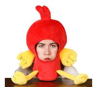 Générique Halloween Chicken Hat, Novelty Soft Cosplay Costume Headgear, Fun Chicken Hats for Parties, School Festivals, Masquerades, Night Outs, Family Carnivals, and Kids’ Dress-Up