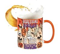 Générique Halloween Coffee Cup, Whimsical Mug, Ceramic Travel Cups, 350ml Drinkware for Men, Women, Lovers, Birthday, Autumn, Thanksgiving, Fall Party, Coworkers, Home, 3.74x3.74x3.15 inches