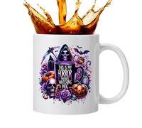 Générique Halloween Coffee Mug - 12Oz Gothic Ceramic Drinkware Cup, Pumpkin Ghost Print Design, Hot Cold Beverage Mug Convenient to Clean | Coffee Milk Tea Cocoa Holiday Party Home Kitchen Use
