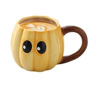 Générique Halloween Coffee Mug, Fall-Themed Heat Resistant Cup with Cute Big Eyes Design, 5.91x3.54 inches Portable Water Bottle for Kitchen Use, Outdoor Party, Camping, Picnic and Road Trip