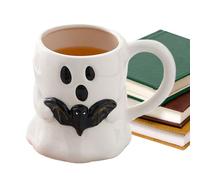 Générique Halloween Coffee Mug, Ghost Ceramic Cup, Cute Halloween Drinkware, Sturdy Decorative Design, Spooky Tableware for Party Favors, Bedroom, Kitchen, Bookshelf, Desk, White Color