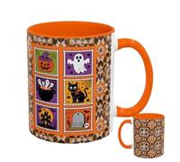 Générique Halloween Coffee Mugs, Gothic Ceramic Cup, Heavy Duty Heat Insulated Halloween Design Drinkware for Tea, and Drinks, Party, Kitchen, Adults, Kids, Christmas, Spooky Home, Easy to Clean