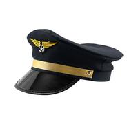 Générique Halloween Costume Cap - Navy Pilot Hat - Captain ajusté Captain Sailor Marine Admiral Caps pour Halloween Costume Accessoire