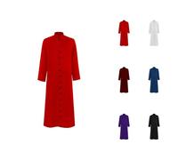 Générique Halloween Costume Chemise Longue Homme boutonnée Style médiéval pour Halloween Parfaite Tenue décontractée élégance intemporelle et Confort Ultime (Red, XL)
