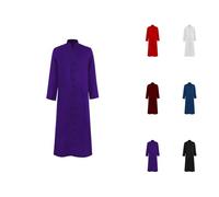 Générique Halloween Costume Chemise Longue Homme boutonnée Style médiéval pour Halloween Parfaite Tenue décontractée élégance intemporelle et Confort Ultime (Purple, S)