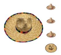 Générique Halloween Costumes Adult Chapeaux tendance pour adultes Chapeau sombrero mexicain avec garniture en paille pour fêtes et événements mexicains (Purple, 46)