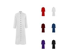 Générique Halloween Costumes Chemise Longue Homme boutonnée Style médiéval pour Halloween Parfaite Tenue décontractée élégance intemporelle et Confort Ultime (White, M)