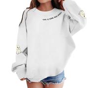 Générique Halloween Coton Taille Haute Sweats à Capuche et pour Filles : des Hauts décontractés élégants avec imprimés Lettres Les fêtes d Halloween. Manteaux Filles(Blanc,9 Ans)