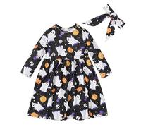 Générique Halloween Déguisements pour Enfants,Costume d'habillage d'halloween Costumes et de Carnaval Costume Sorcière Enfant Vampire Deguisement Fille Squelette Fêtes, Anniversaires, 2-10 Ans