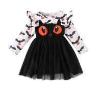 Générique Halloween Déguisements pour Enfants,Gothique Lolita Robe Victorien Costume Sorcière Enfant Deguisement Carnaval Fille avec sanglante Cosplay