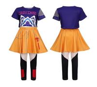 Générique Halloween Demons Anime Costumes for Girls, Fancy Hunters Cosplay tenue avec haut et pantalon, uniforme Halloween pour les fêtes de la performance du carnaval