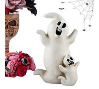 Générique Halloween Desktop Decoration - Spooky Witch Black Cat Pumpkin Ghost Resin Figurines, Horror Decorative Table Centerpiece for Halloween Party Home Desk Shelf Seasonal Ornament